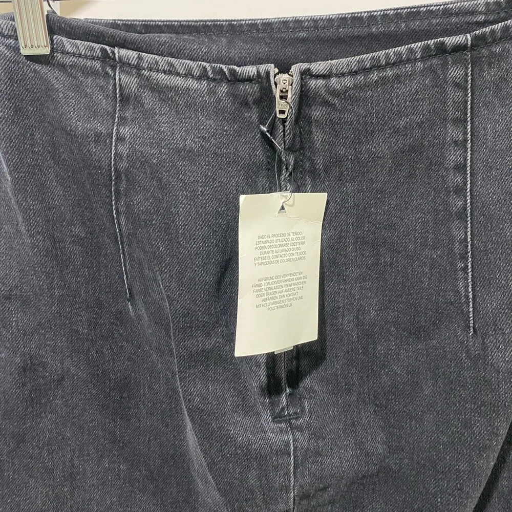 NWT | ASOS Denim Black Skirt with Back Zip - Picture 6 of 7